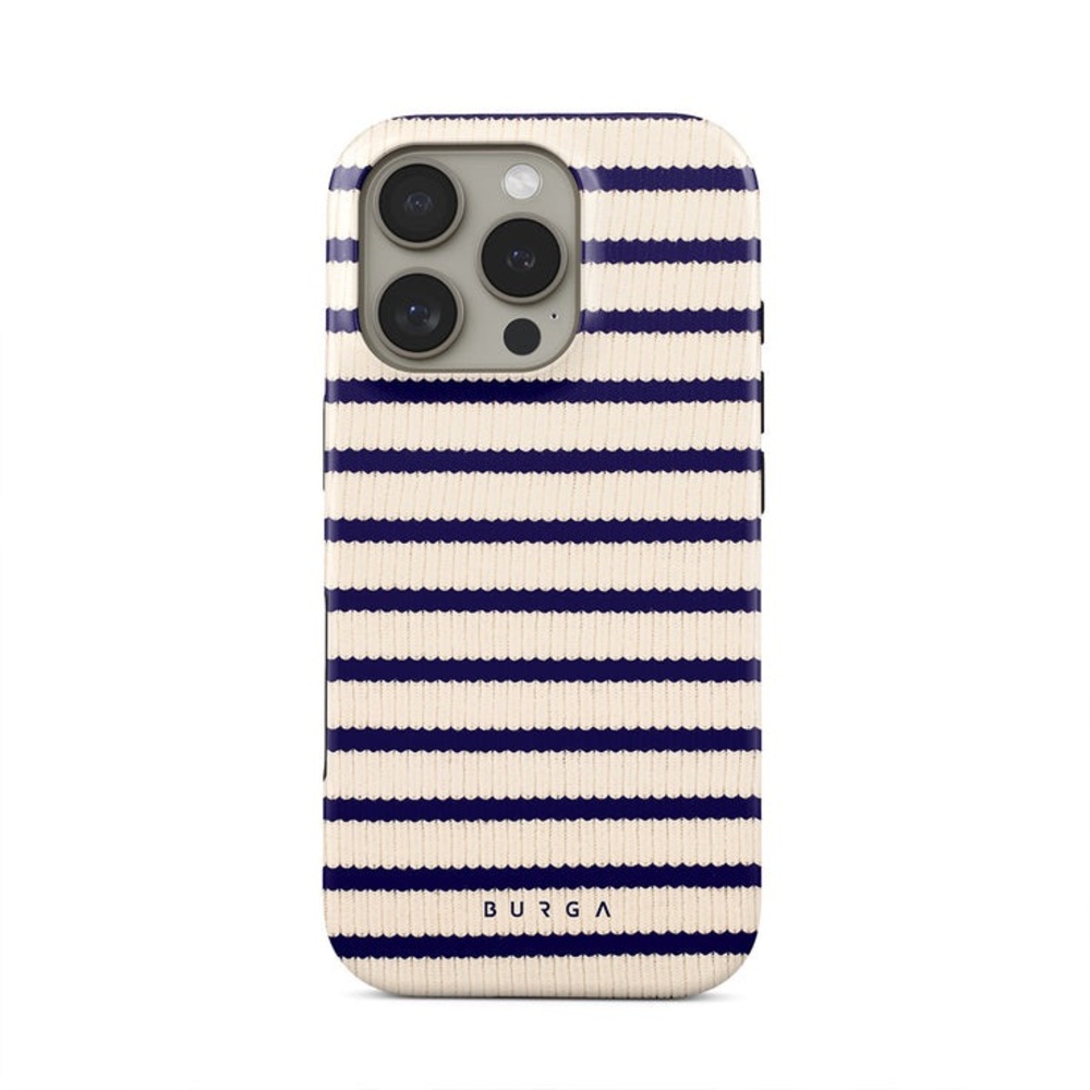 Burga “Old Money” magnetic navy and cream iPhone case for 13 Pro Max NEW!